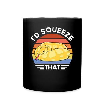 Banana Ball Python I'D Squeeze That - Full Colour Mug - black - Front