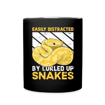 Banana Ball Python Saying - Full Colour Mug - black - Front