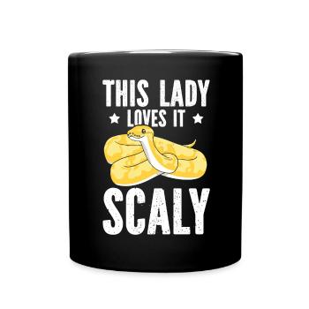 Damen Banana Ball Python Spruch - Tasse einfarbig - Schwarz - Vorne