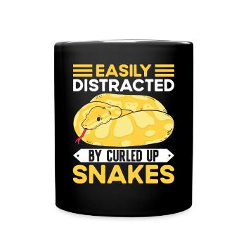 Banana Ball Python Spruch - Tasse einfarbig - Schwarz - Vorne