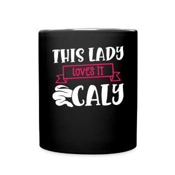 Ladies Banana Ball Python Saying - Full Colour Mug - black - Front