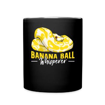 Banana Ball Python Whisperer - Full Colour Mug - black - Front