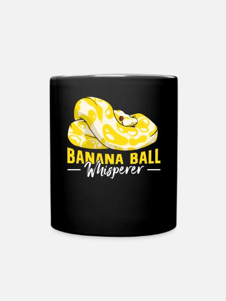 Banana Ball Python Flüsterer - Tasse einfarbig - Schwarz