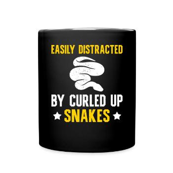 Banana Ball Python Spruch - Tasse einfarbig - Schwarz - Vorne