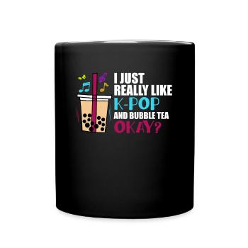 J’aime vraiment la K-pop et le bubble tea OK? - Mug uni - noir - Devant