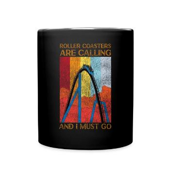 Montagnes russes Rétro Vintage - Mug uni - noir - Devant