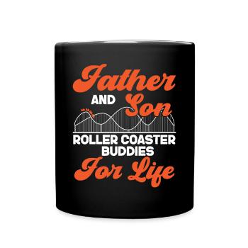 Scooter Coaster Père Papa Fils - Mug uni - noir - Devant