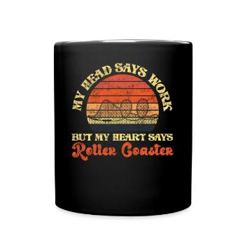 Roller Coaster Retro Vintage My - Tasse einfarbig - Schwarz - Vorne