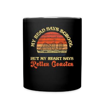 Roller Coaster Retro Vintage My - Tasse einfarbig - Schwarz - Vorne