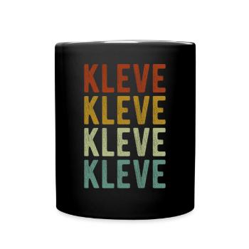 Kleve Stadt Retro Vintage - Tasse einfarbig - Schwarz - Vorne