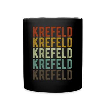 Krefeld Stadt Retro Vintage - Tasse einfarbig - Schwarz - Vorne