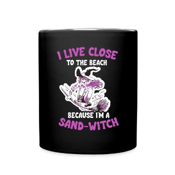 I'm A Sand-Witch Halloween Witch - Full Colour Mug - black - Front