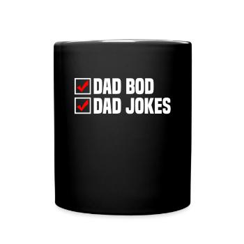 Vatertag Papa Lustige Papa Bod Papa Witze - Tasse einfarbig - Schwarz - Vorne