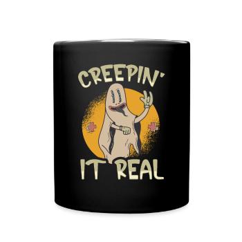 Creepin' It Real Drôle Halloween Ghost - Mug uni - noir - Devant