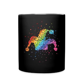 Fool’s Cap Fool Jeck Rainbow Gay - Mug uni - noir - Devant