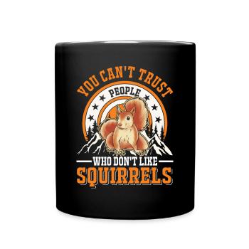 Cadeau Écureuil Gris Écureuil - Mug uni - noir - Devant