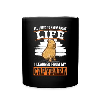 Capybara Wasserschwein Capibara - Full Colour Mug - black - Front