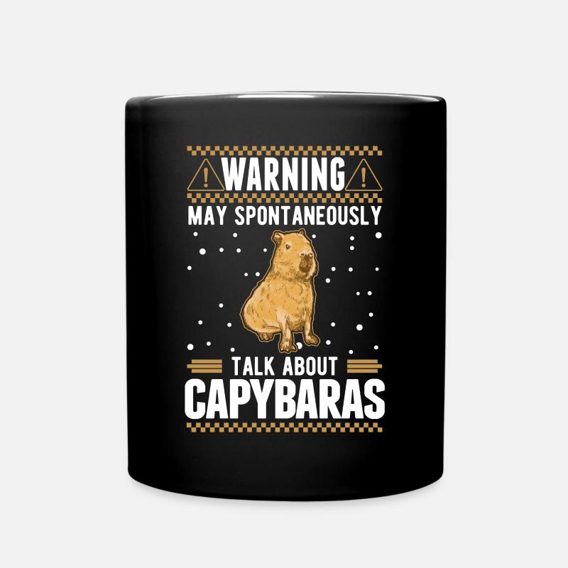May spontaneously talk about Capybaras - Tasse einfarbig - Schwarz