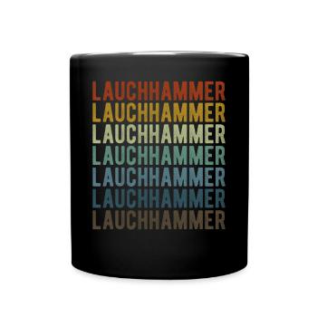 Lauchhammer Stadt Retro Vintage - Tasse einfarbig - Schwarz - Vorne