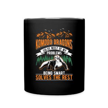 Komodowaran Komodo Dragon Waran - Tasse einfarbig - Schwarz - Vorne