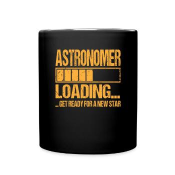 Astronom loading Astronom Ausbildung - Tasse einfarbig - Schwarz - Vorne