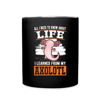 Axolotl Gift Tail Lurch - Full Colour Mug - black - Front