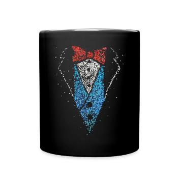 Smoking Anzug Kostümersatz 5. Jahreszeit Fasching - Tasse einfarbig - Schwarz - Vorne