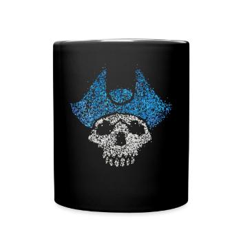 Pirat Piratenkostüm Seeräuber Kostümersatz - Tasse einfarbig - Schwarz - Vorne