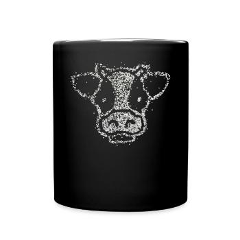 Kuh Kühe Bauernhof Tier Kostümersatz Karneval - Tasse einfarbig - Schwarz - Vorne