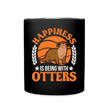 Otter Luck Otter Sea Otter - Full Colour Mug - black - Front
