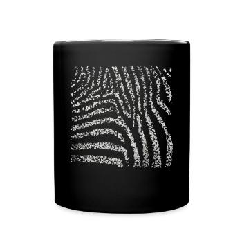Zebra Zebrastreifen Muster Kostümersatz Karneval - Tasse einfarbig - Schwarz - Vorne