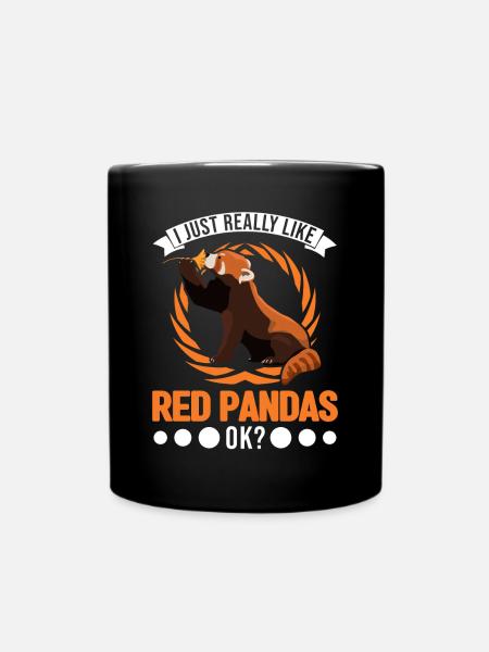 J’aime vraiment les pandas roux, ok Roter Panda - Mug uni - noir