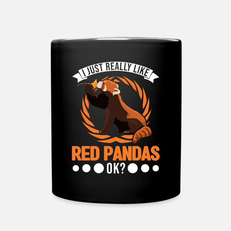 J’aime vraiment les pandas roux, ok Roter Panda - Mug uni - noir