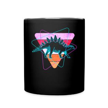 Stegosaurus Dinosaurier - Tasse einfarbig - Schwarz - Vorne