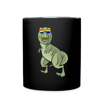 T-Rex - LGBTQ Gay Lesbienne Trans Pride Gay - Mug uni - noir - Devant