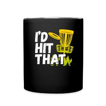 I beat the disc golf - Full Colour Mug - black - Front