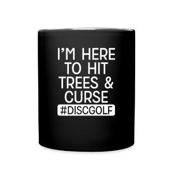 Discgolf Ich Habe Baum Getroffen - Tasse einfarbig - Schwarz - Vorne