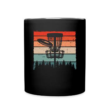 Disc golf retro color - Full Colour Mug - black - Front