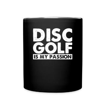 Le disc golf est ma passion - Mug uni - noir - Devant