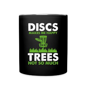 Discs Make Me Happy - Full Colour Mug - black - Front
