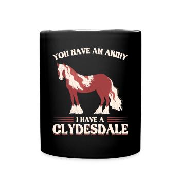 Les cheveux de grange ne s’en soucient pas - Clydesdale - Mug uni - noir - Devant