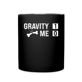 Gravity vs Me - Fracture osseuse - Mug uni - noir - Devant