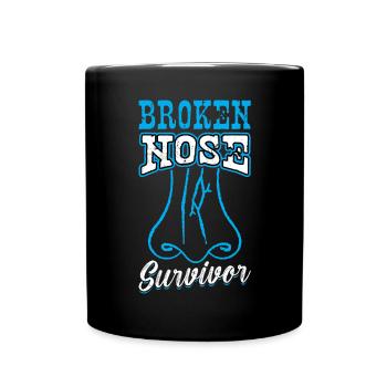 Survivant du nez cassé - fracture osseuse - Mug uni - noir - Devant