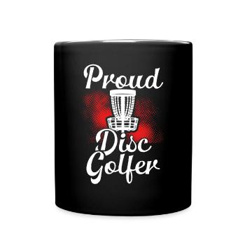 Proud disc golfer - Full Colour Mug - black - Front