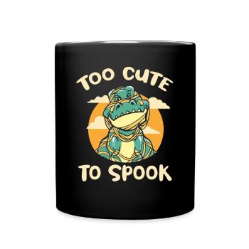 Tenue d’Halloween T Rex mignonne trop mignonne pour effrayer - Mug uni - noir - Devant