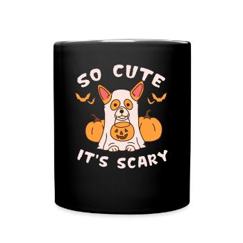 Cute Dog Halloween Outfit So Cute It's Scary - Tasse einfarbig - Schwarz - Vorne