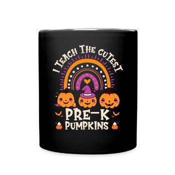 Halloween J’enseigne les citrouilles pré-K les plus mignonnes - Mug uni - noir - Devant
