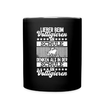 Voltige sport équestre Voltige sport équestre - Mug uni - noir - Devant