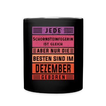 Kehrer Geburtstag Dezember geboren - Tasse einfarbig - Schwarz - Vorne