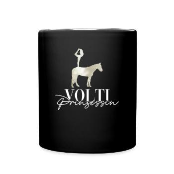 Volti Prinzessin - Voltegieren Pferdesport - Tasse einfarbig - Schwarz - Vorne